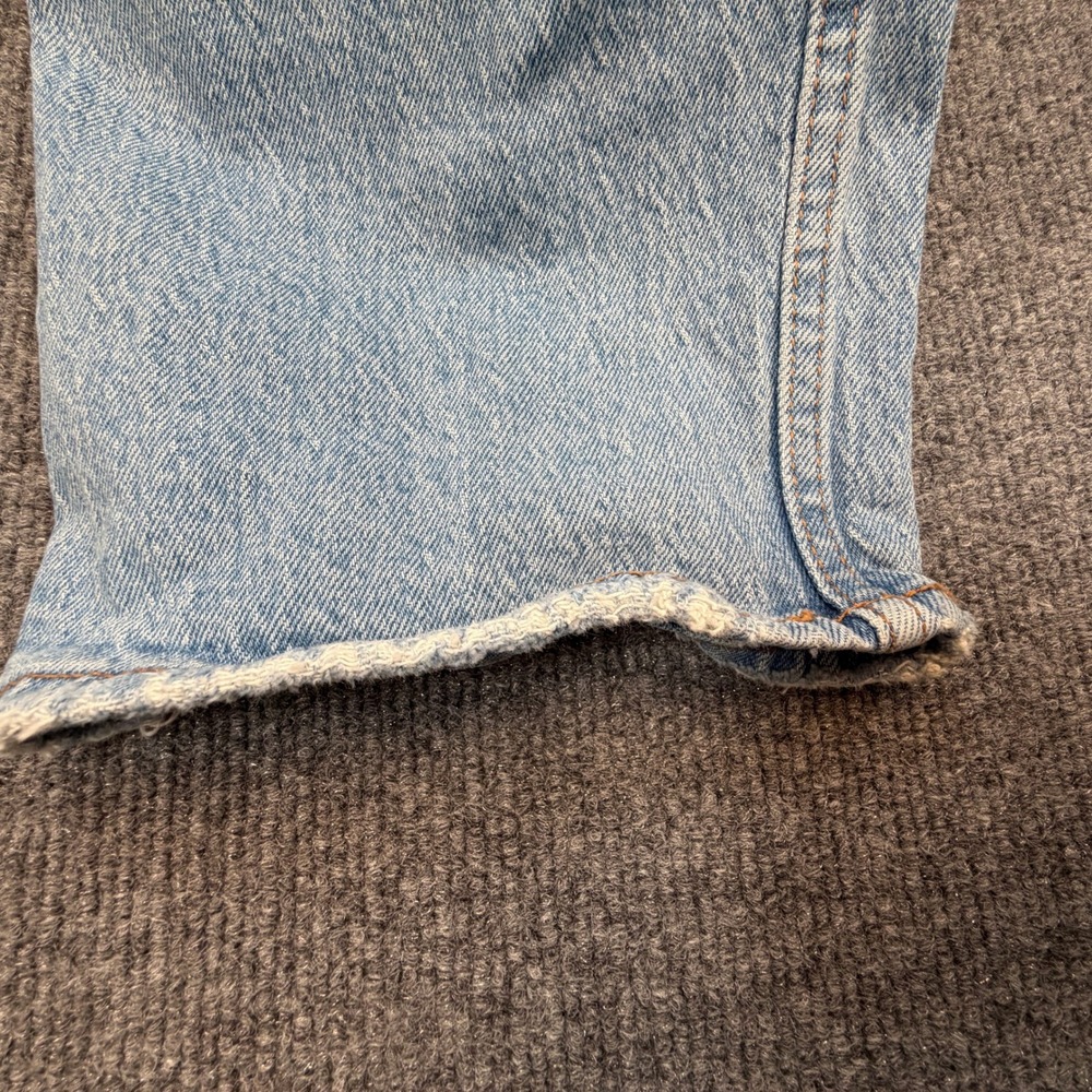 Abercrombie & Fitch‎ The 90s Straight Jeans Sz 29 Light Wash Mid Rise Distressed - Picture 5 of 11